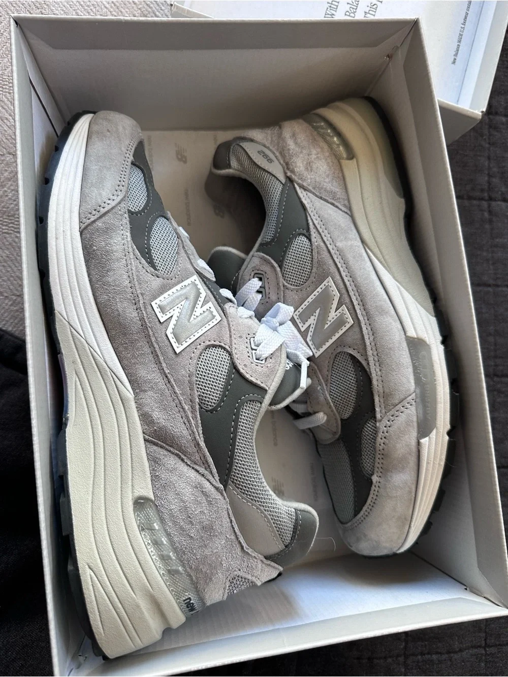 New Balance Men’s 992 Gray Suede Mesh Sneaker